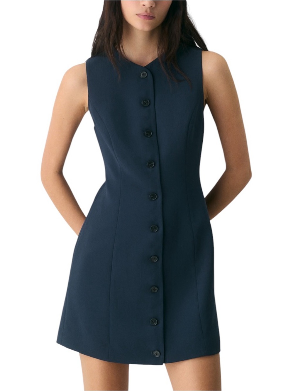 Wilfred Aritzia Regal Dress in Crepette button down size 8 like new condition